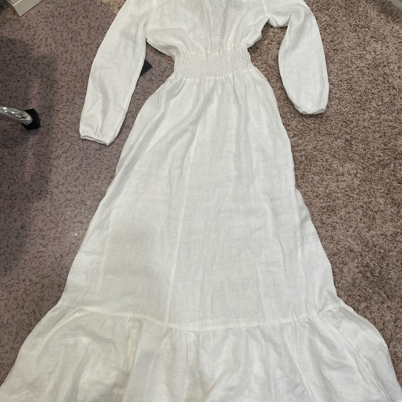 Reformation Chantal White Linen Dress size M - Picture 10 of 14